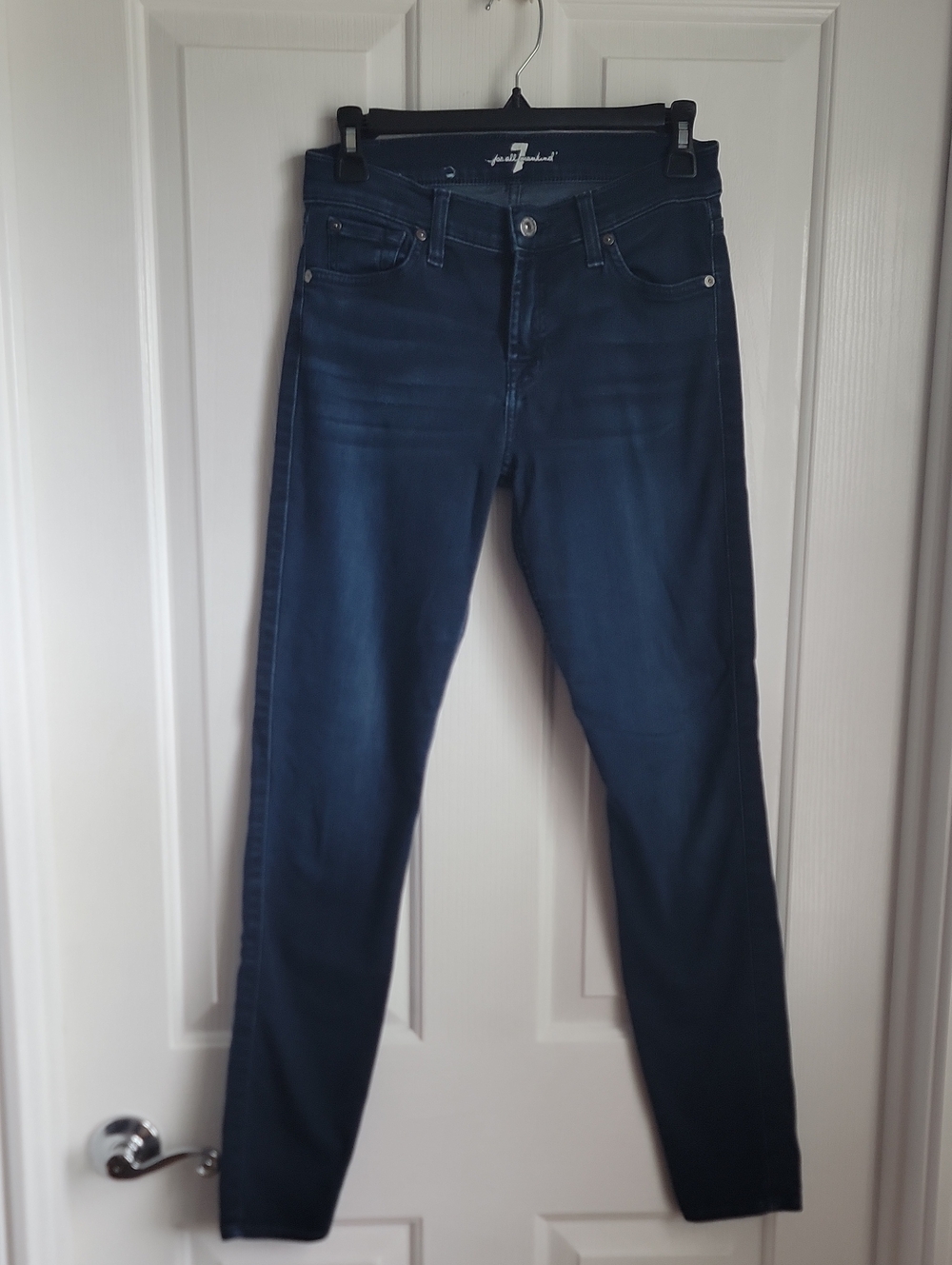 7 For All Mankind Slim Denim Women's Jeans in Dark Blue 26